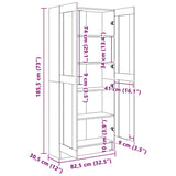 Book Cabinet 82.5X30.5X Engineered Wood