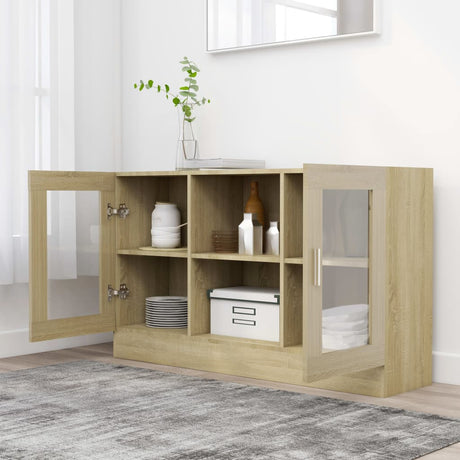 Vitrine Cabinet 120X30.5X70 Cm Engineered Wood