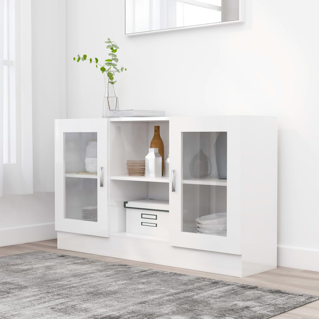 Vitrine Cabinet 120X30.5X70 Cm Engineered Wood