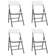Folding Garden Chairs 4 Pcs Hdpe White