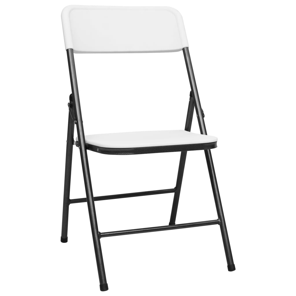 Folding Garden Chairs 4 Pcs Hdpe White
