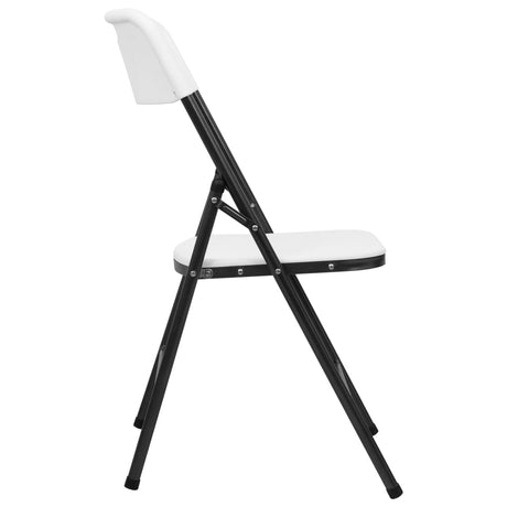Folding Garden Chairs 4 Pcs Hdpe White