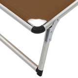 Folding Sun Loungers With Roof 2 Pcs Aluminium&Textilene Brown