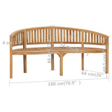 Banana Bench Solid Teak Wood