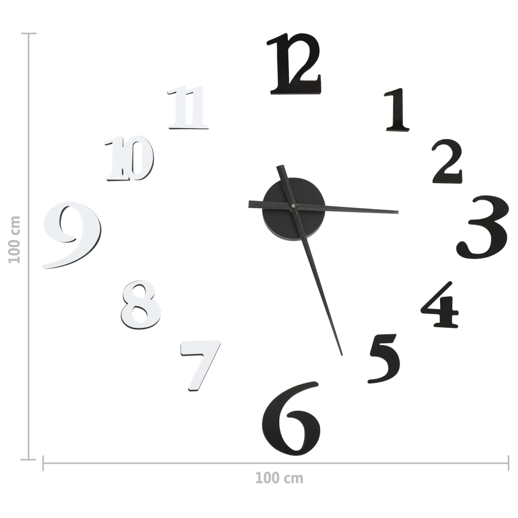 3D Wall Clock Modern Design 100 Cm Xxl