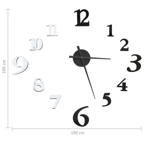 3D Wall Clock Modern Design 100 Cm Xxl