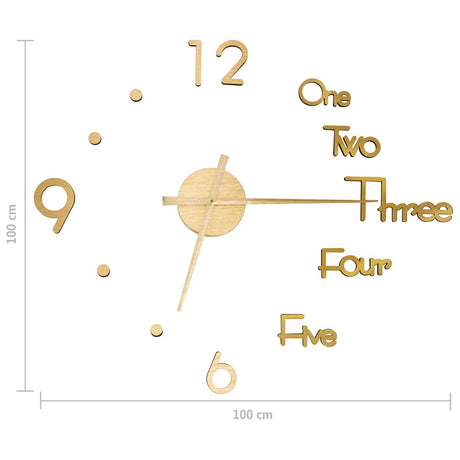 3D Wall Clock Modern Design 100 Cm Xxl