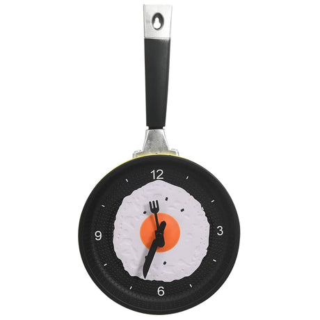 Wall Clock With Fried Egg Pan Design 18.8 Cm