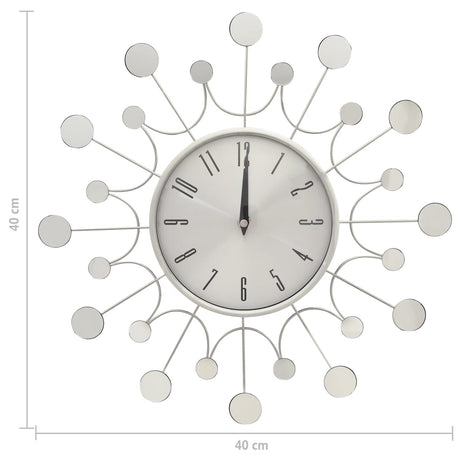 Wall Clock Silver 40 Cm Metal