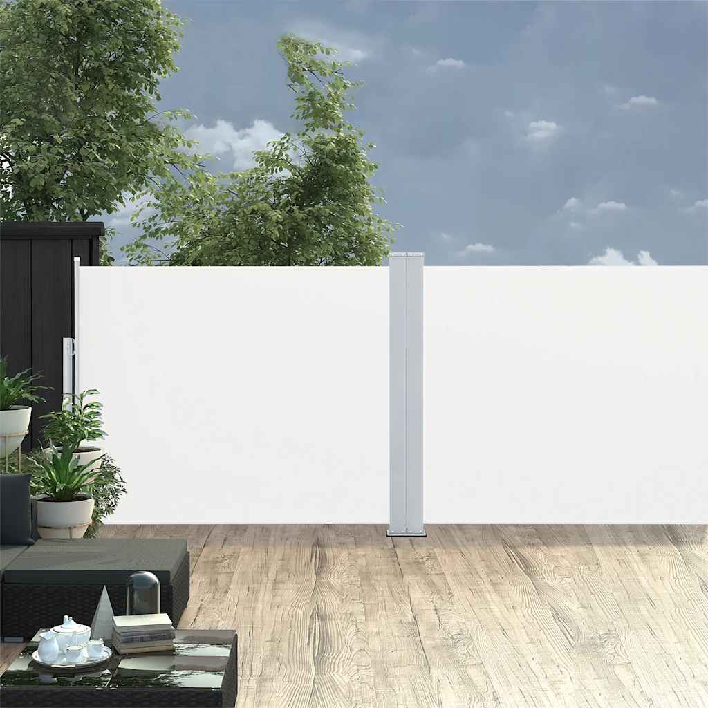 Patio Retractable Side Awning 170x1200 cm Cream
