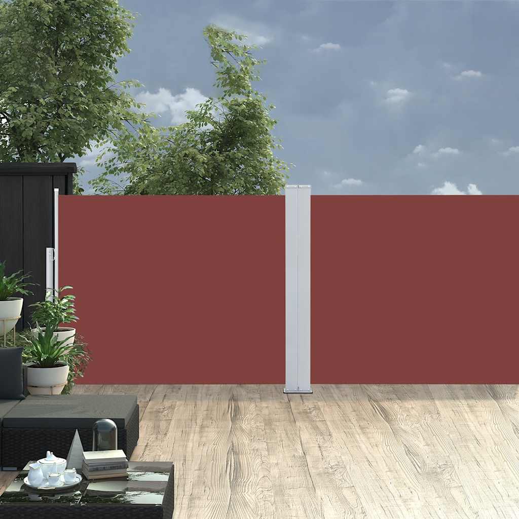 Patio Retractable Side Awning 170x1200 cm Brown