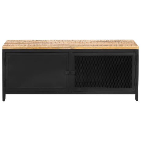 Coffee Table 90X50X37 Cm Solid Rough Mango Wood