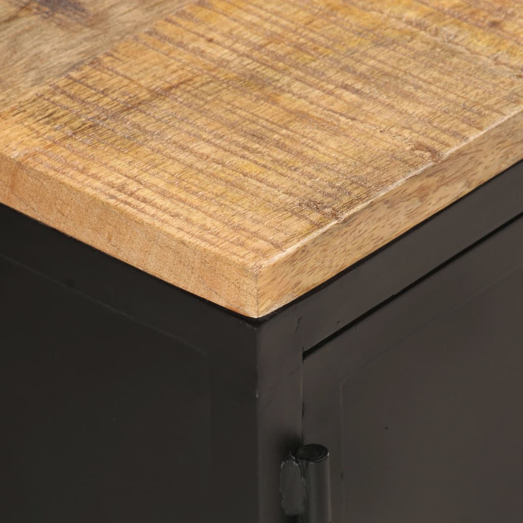 Coffee Table 90X50X37 Cm Solid Rough Mango Wood