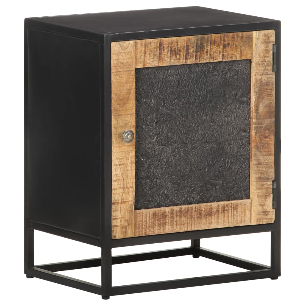 Bedside Cabinet 40X30X50 Cm Rough Mango Wood