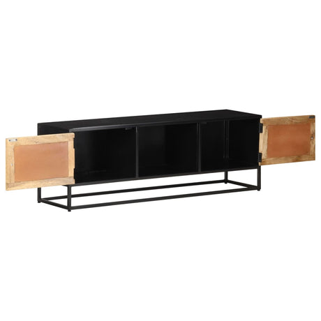 Tv Cabinet 120X30X40 Cm Rough Mango Wood