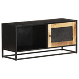 Tv Cabinet 90X30X40 Cm Rough Mango Wood
