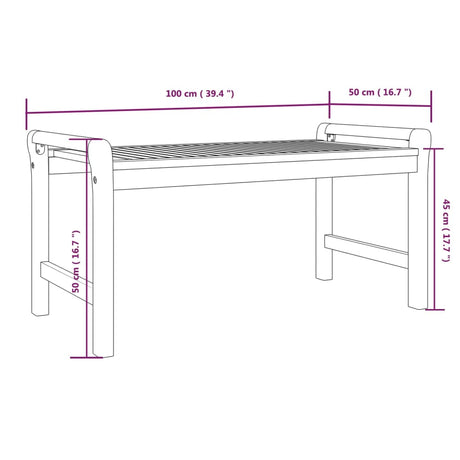 Coffee Table 100X50X50 Cm Solid Wood Acacia