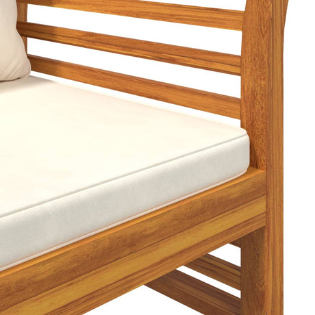 2 Piece Garden Lounge Set With Cushions Solid Wood