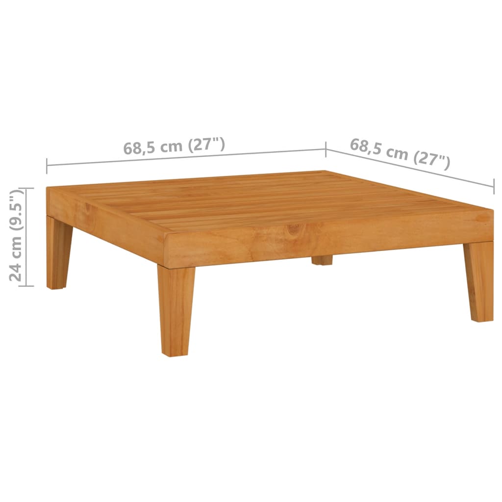 Garden 68.5X68.5X24 Cm Solid Acacia Wood