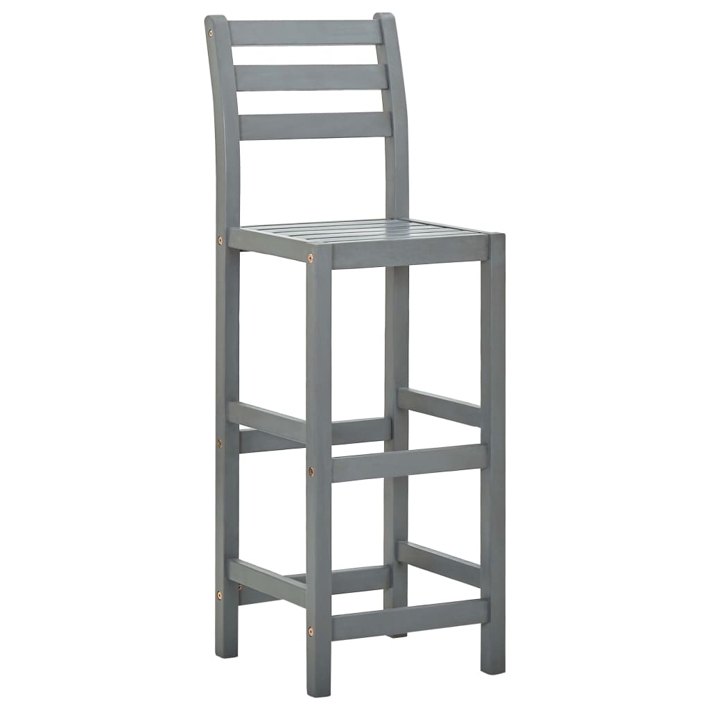 Bar Stools 4 Pcs Solid Acacia Wood