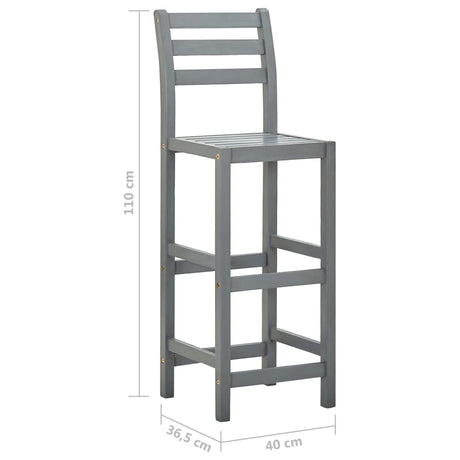 Bar Stools 4 Pcs Solid Acacia Wood