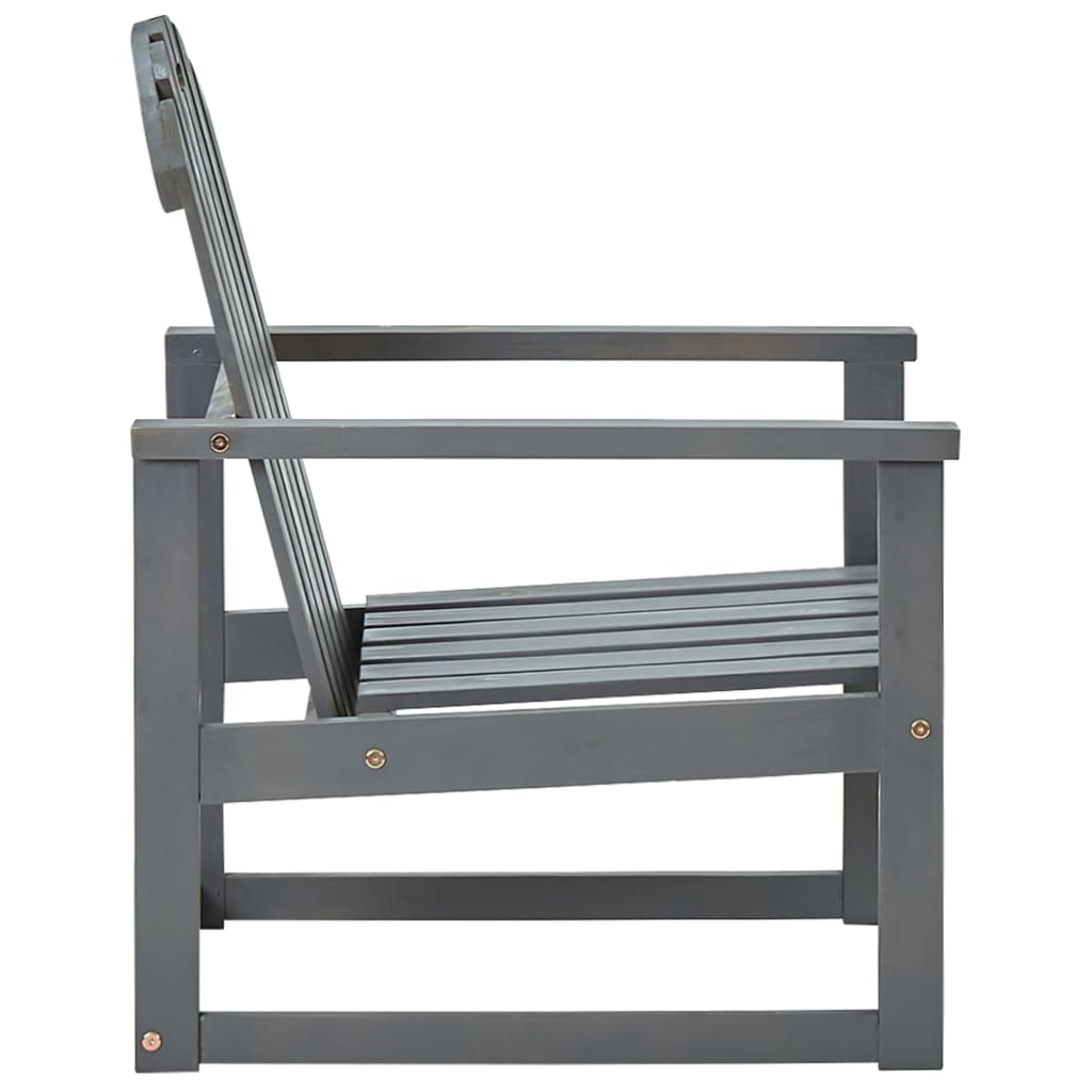 Garden Sofa Chairs 2 Pcs Solid Acacia Wood