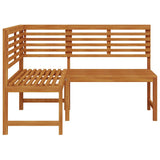 Garden Corner Bench 140 Cm Solid Acacia Wood