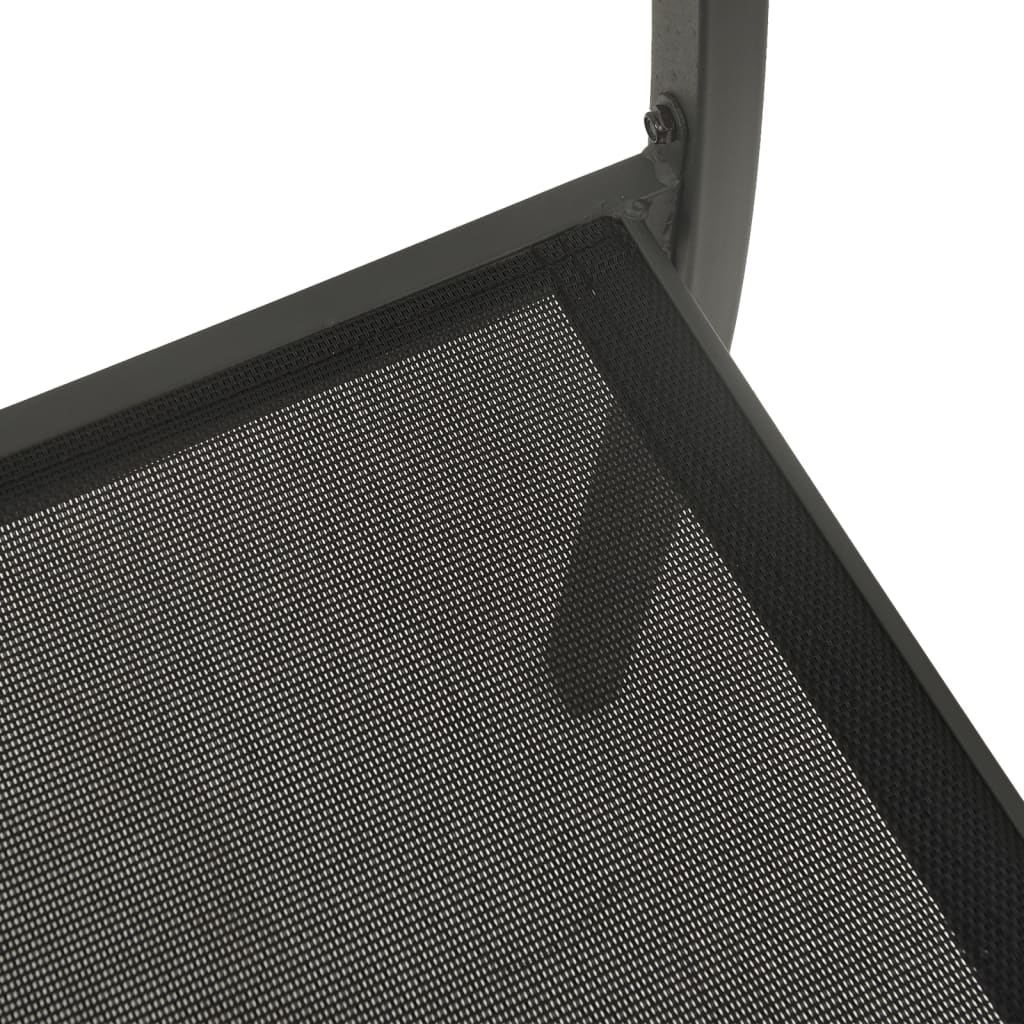 Garden Chairs 2 Pcs Textilene And Steel Black And Anthracite