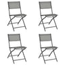 Folding Outdoor Chairs 2 Pcs Steel And Textilene