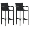 Bar Stools 4 Pcs Poly Rattan