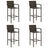 Bar Stools 4 Pcs Poly Rattan