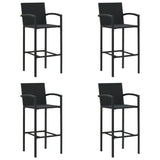 Bar Stools 4 Pcs Poly Rattan