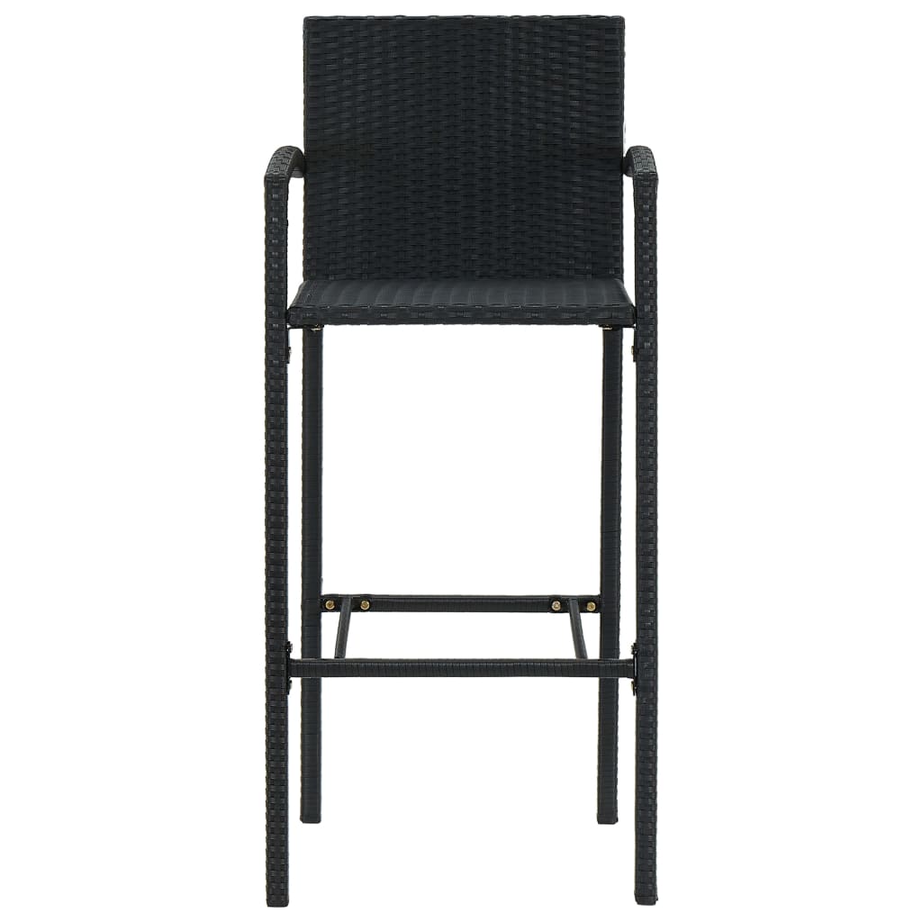 Bar Stools 4 Pcs Poly Rattan