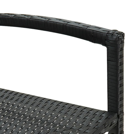 Bar Stools 4 Pcs Poly Rattan