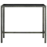 Garden Bar Table Poly Rattan And Glass