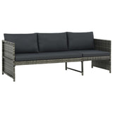 3 Piece Garden Lounge Set With Cushions Poly Rattan
