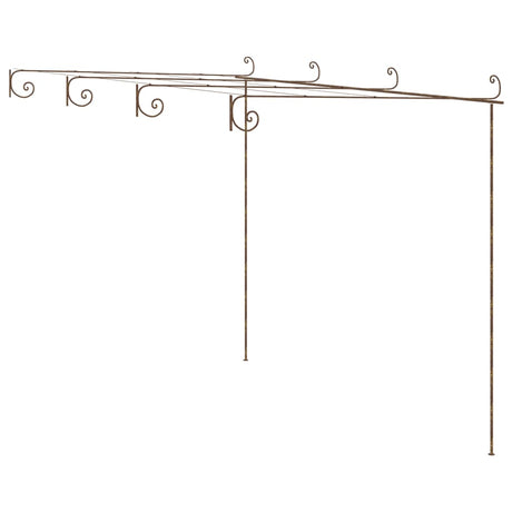 Garden Pergola Antique Brown 4X3X2.5 M Iron