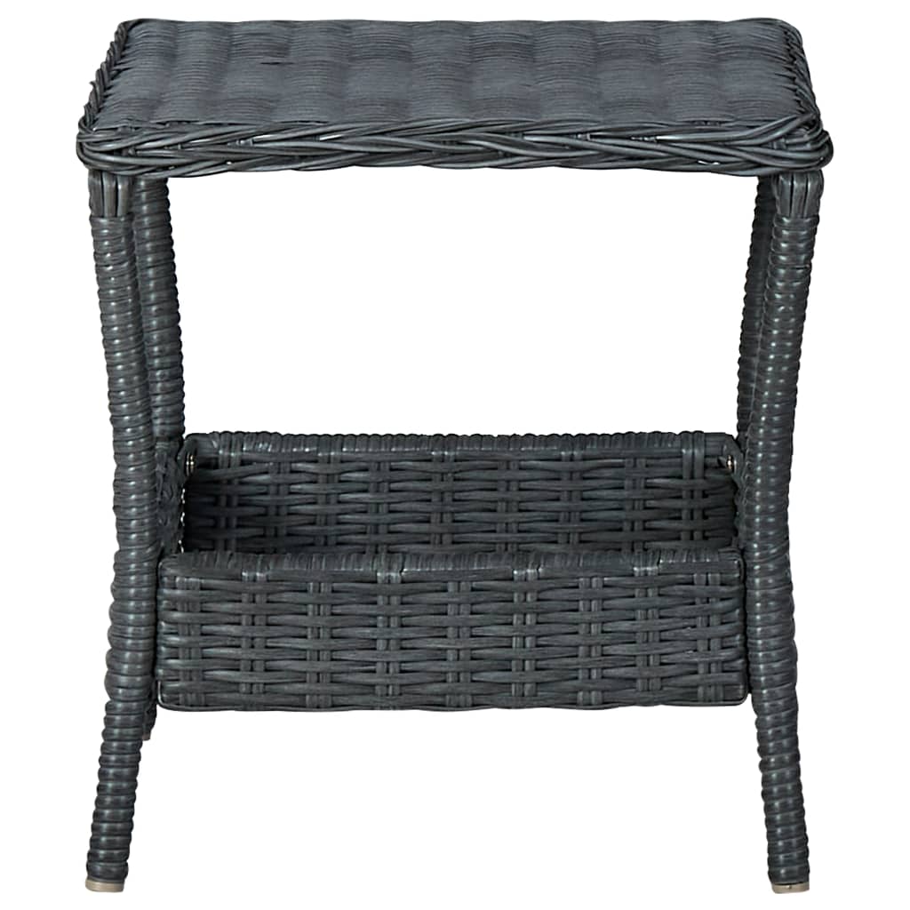 Garden Table 45X45X46.5 Cm Poly Rattan