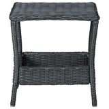 Garden Table 45X45X46.5 Cm Poly Rattan