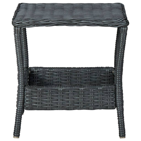 Garden Table 45X45X46.5 Cm Poly Rattan