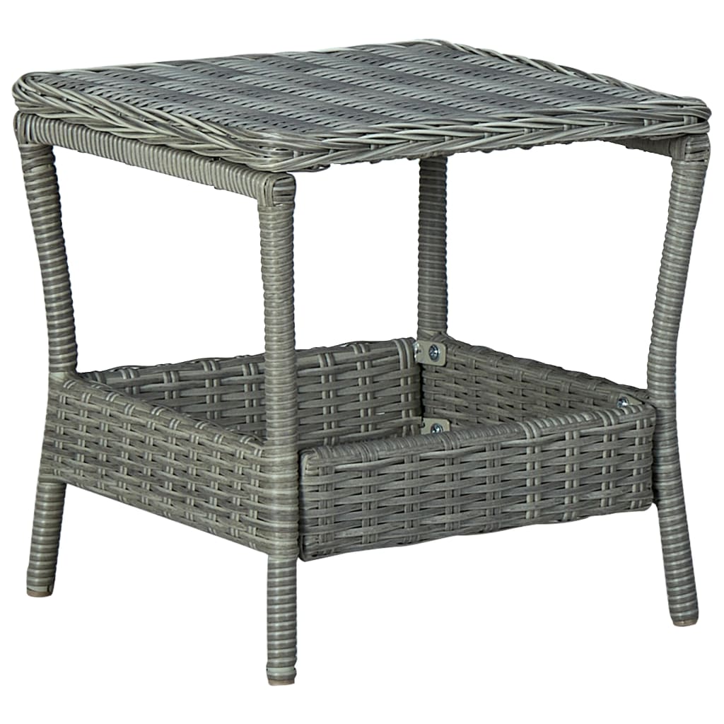 Garden Table 45X45X46.5 Cm Poly Rattan