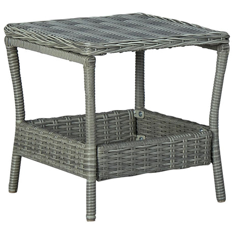 Garden Table 45X45X46.5 Cm Poly Rattan