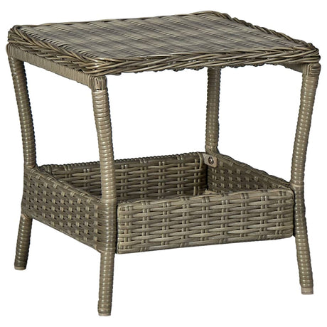 Garden Table 45X45X46.5 Cm Poly Rattan