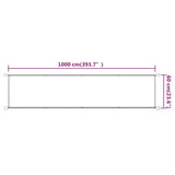 Vertical Awning Taupe 60x1000 cm Oxford Fabric