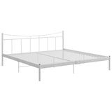 Bed Frame without Mattress White Metal 200x200 cm