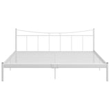 Bed Frame without Mattress White Metal 200x200 cm