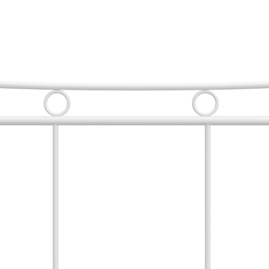 Bed Frame without Mattress White Metal 200x200 cm