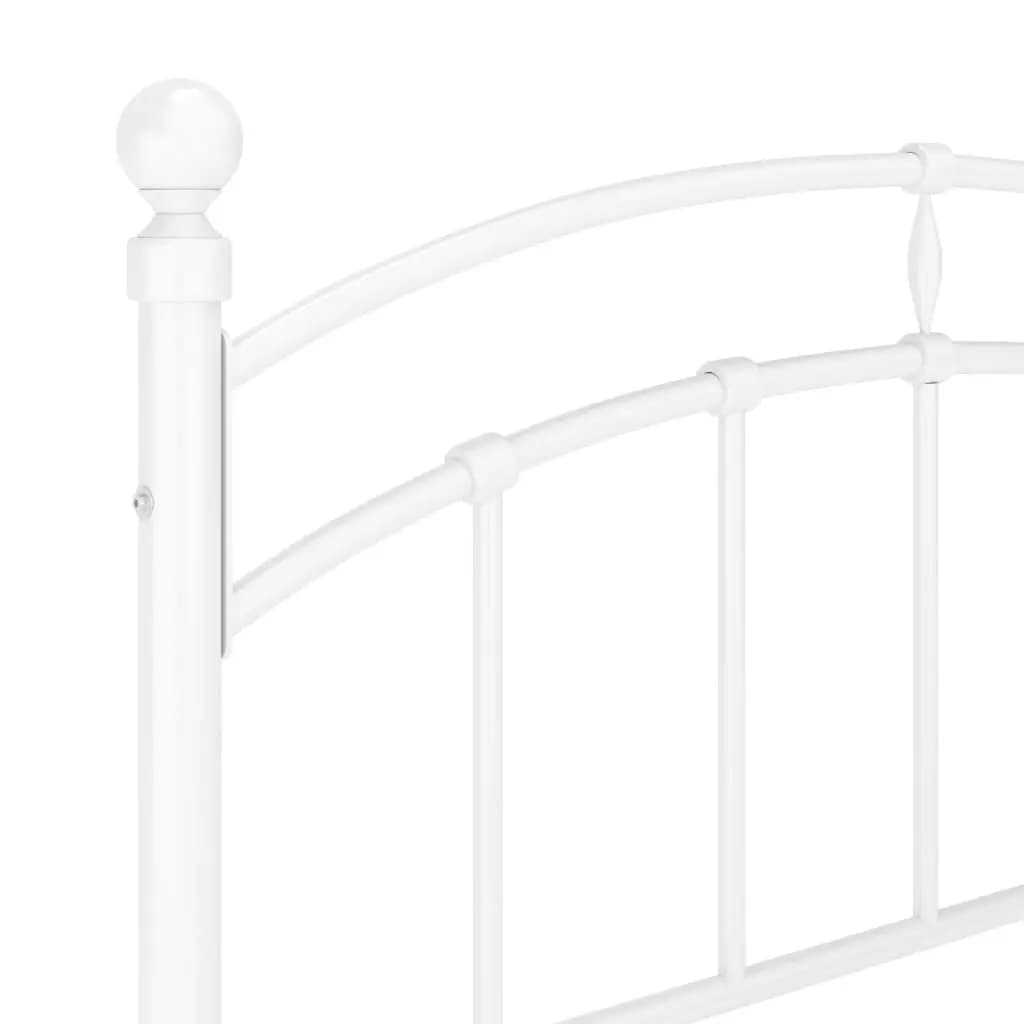Bed Frame without Mattress White Metal 120x200 cm