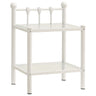 Bedside Cabinet 45X34.5X60.5 Cm Metal And Glass