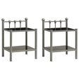 Bedside Cabinet 45X34.5X60.5 Cm Metal And Glass
